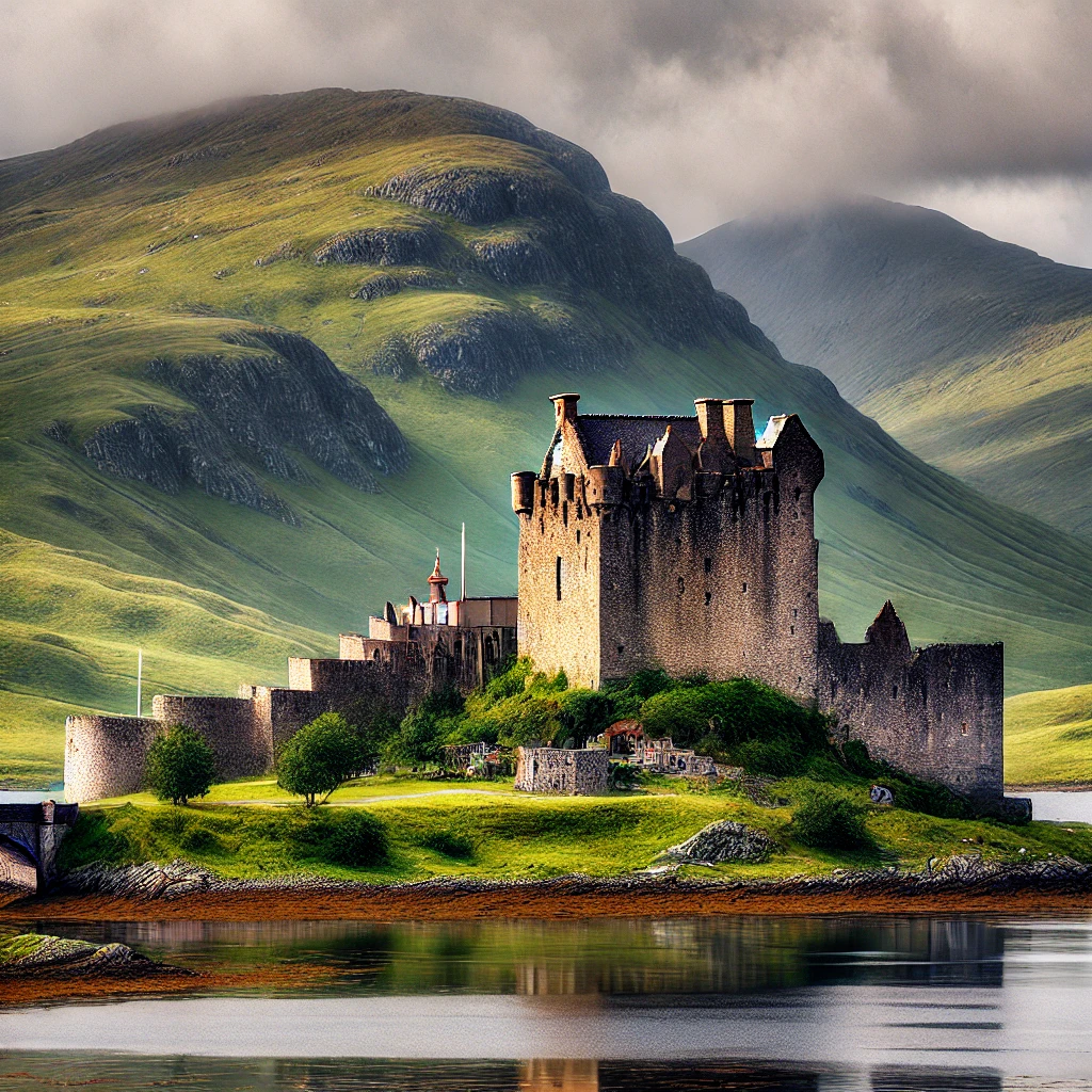 imposing Scottish castle in the Highlands